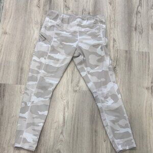 Athleta CAMO LEGGING BEIGE SIZE MEDIUM
